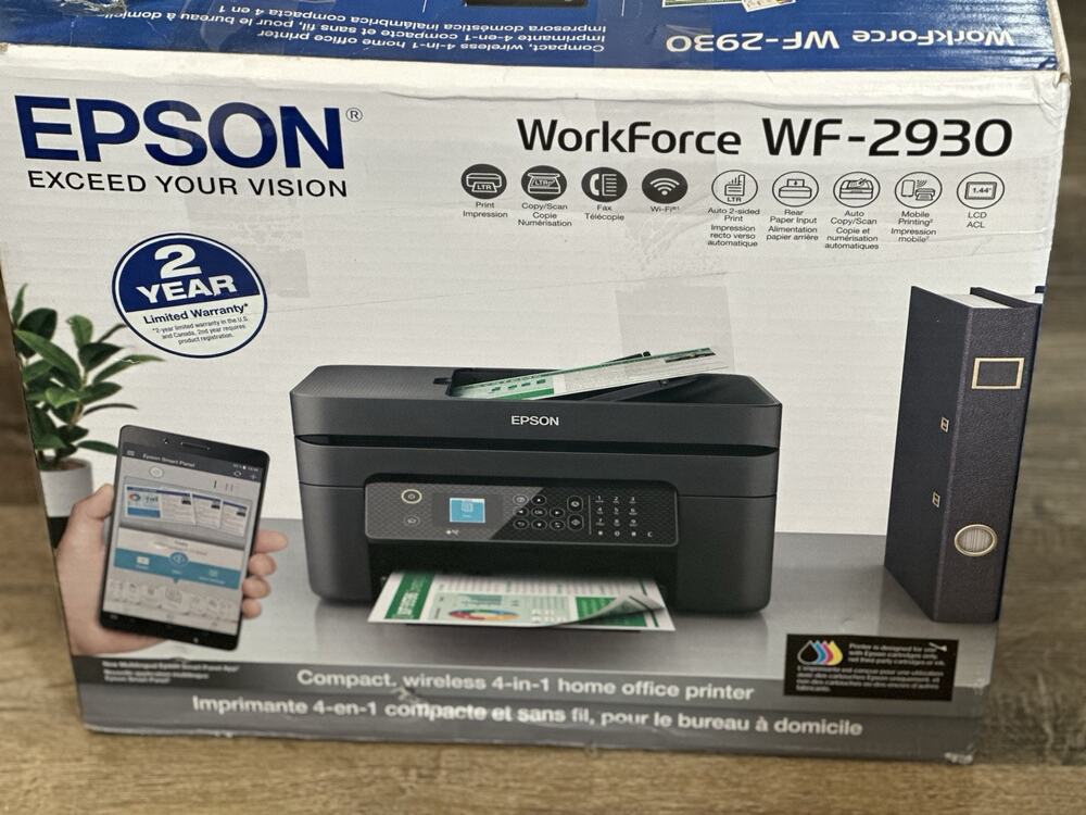 Epson WorkForce WF-2930 All-In-One Inkjet Printer Scanner Copier WiFi